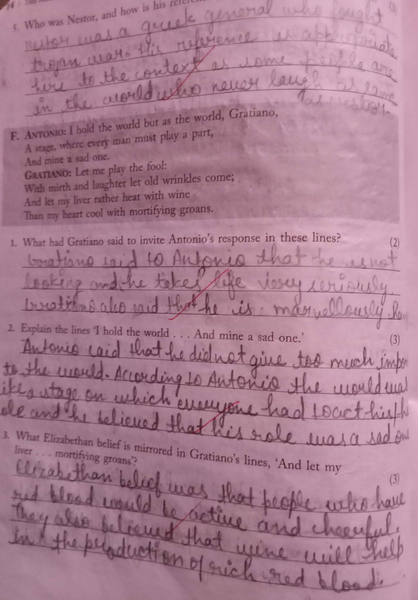 Merchant of Venice workbook AnswersAll Acts